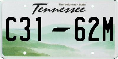 TN license plate C3162M
