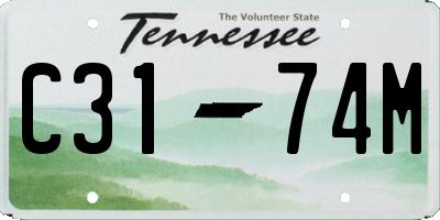 TN license plate C3174M