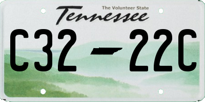 TN license plate C3222C