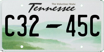 TN license plate C3245C