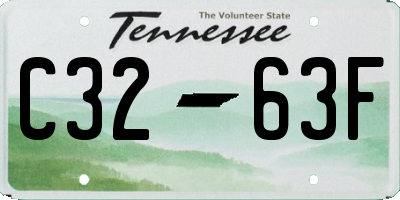 TN license plate C3263F