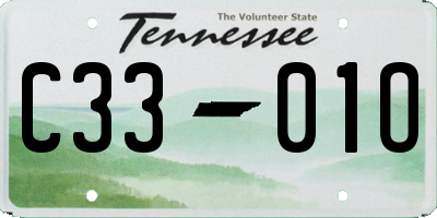 TN license plate C3301O