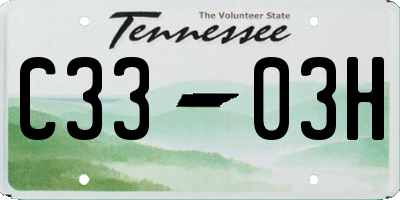 TN license plate C3303H