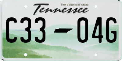 TN license plate C3304G