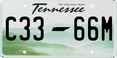 TN license plate C3366M