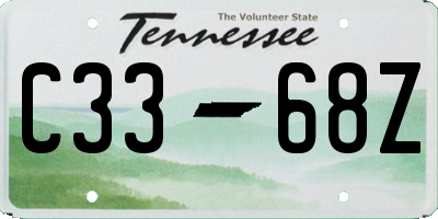 TN license plate C3368Z