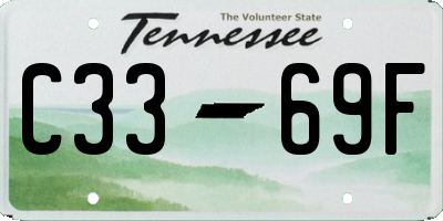 TN license plate C3369F