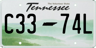 TN license plate C3374L