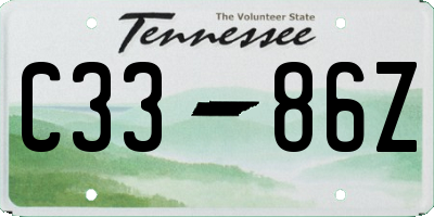 TN license plate C3386Z