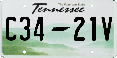 TN license plate C3421V
