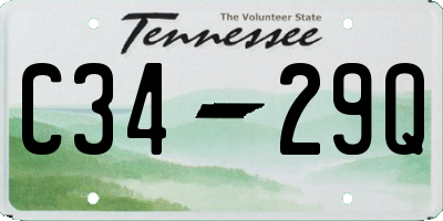 TN license plate C3429Q