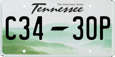TN license plate C3430P