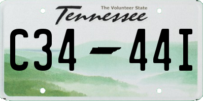TN license plate C3444I