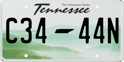 TN license plate C3444N