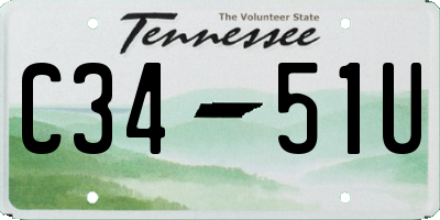 TN license plate C3451U