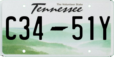 TN license plate C3451Y