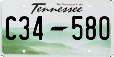 TN license plate C3458O