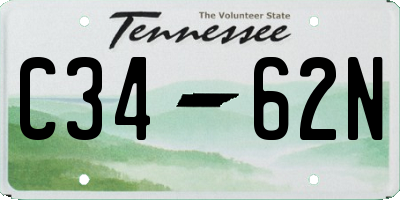 TN license plate C3462N