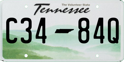TN license plate C3484Q