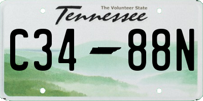 TN license plate C3488N