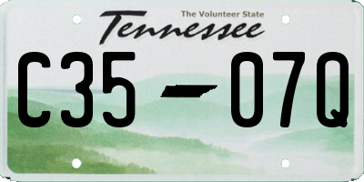 TN license plate C3507Q