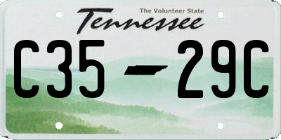 TN license plate C3529C