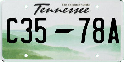 TN license plate C3578A