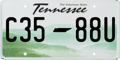 TN license plate C3588U