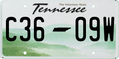 TN license plate C3609W
