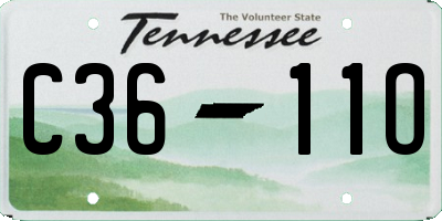 TN license plate C3611O