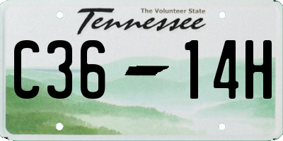 TN license plate C3614H