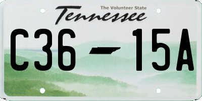 TN license plate C3615A