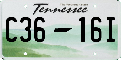TN license plate C3616I