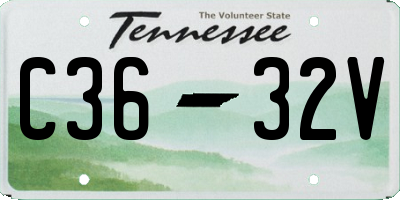 TN license plate C3632V