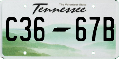TN license plate C3667B