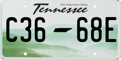 TN license plate C3668E