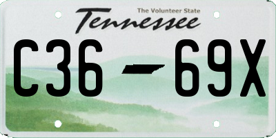 TN license plate C3669X
