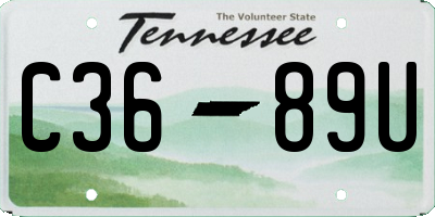 TN license plate C3689U