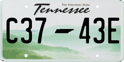 TN license plate C3743E
