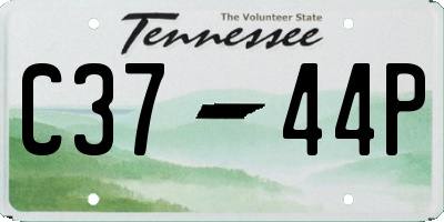 TN license plate C3744P