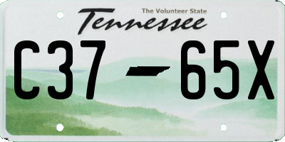 TN license plate C3765X