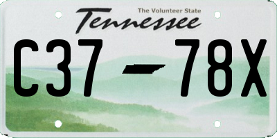 TN license plate C3778X