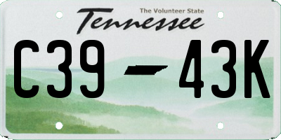 TN license plate C3943K