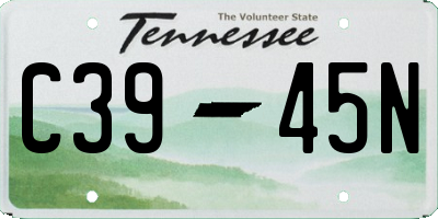 TN license plate C3945N