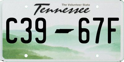 TN license plate C3967F