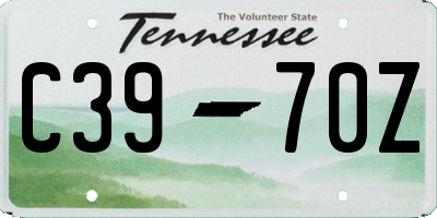 TN license plate C3970Z