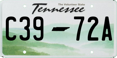 TN license plate C3972A