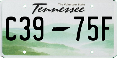TN license plate C3975F