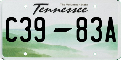 TN license plate C3983A