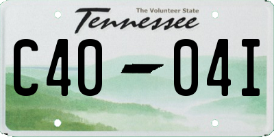 TN license plate C4004I